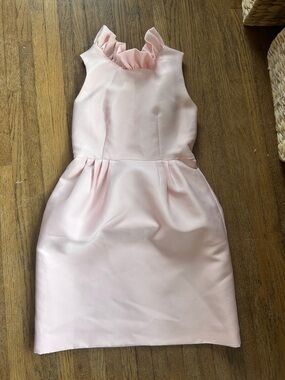 Sleeveless Ruffled Neck Mini Dress in Bubblegum Pink - Size 0 - Camilyn Beth